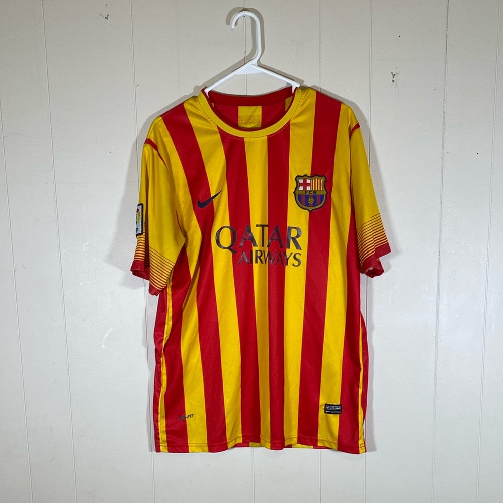 Nike Barcelona Jersey - Red and Yellow size large see measurements to ensure fit